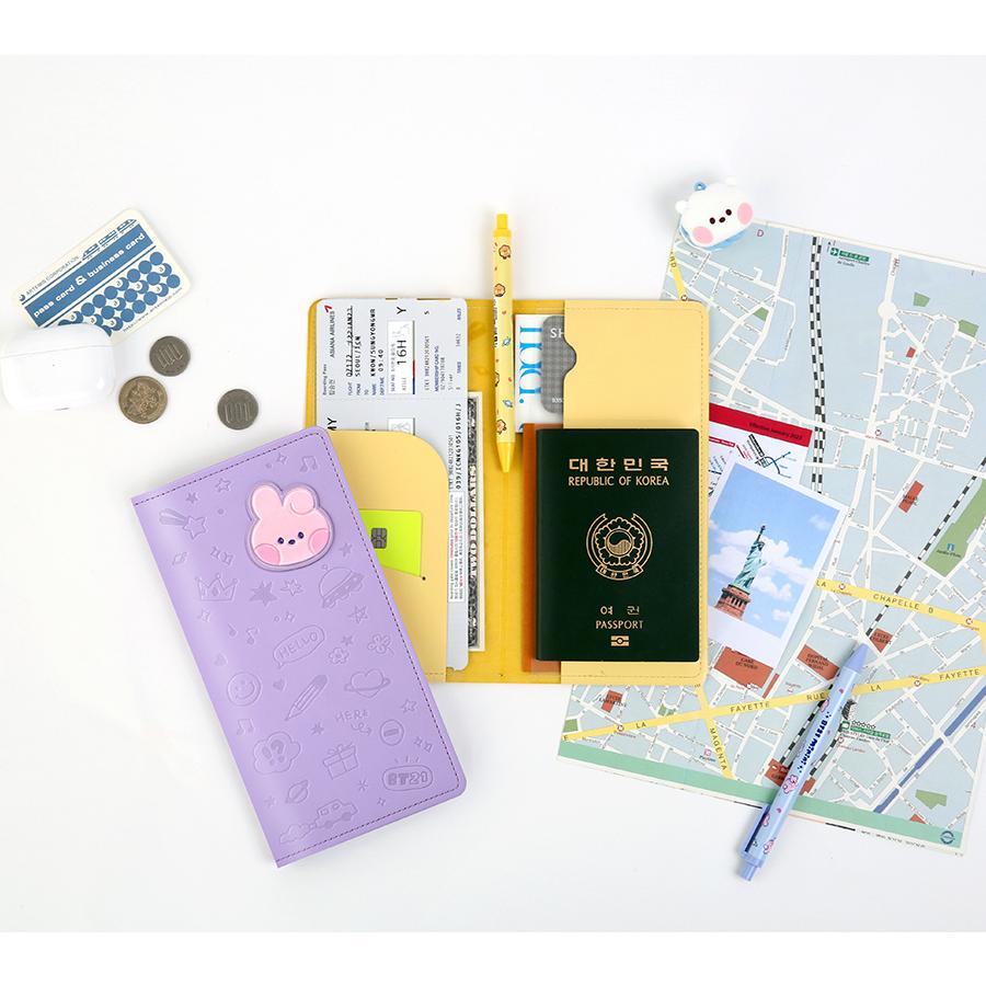 BT21 BT21 Large minini Leather Patch Passport Cover【BT21グッズ