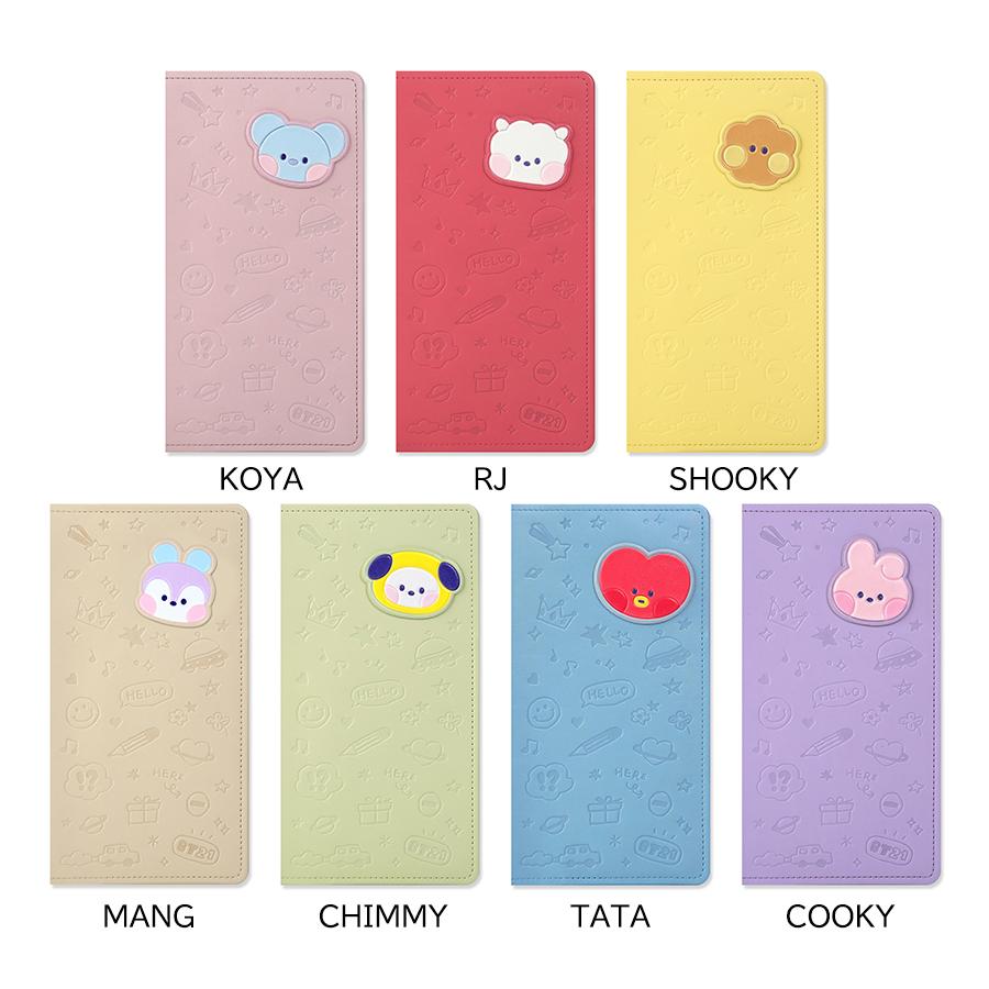 BT21 Large minini Leather Patch Passport Cover【BT21グッズ】パスポートケース 公式グッズ