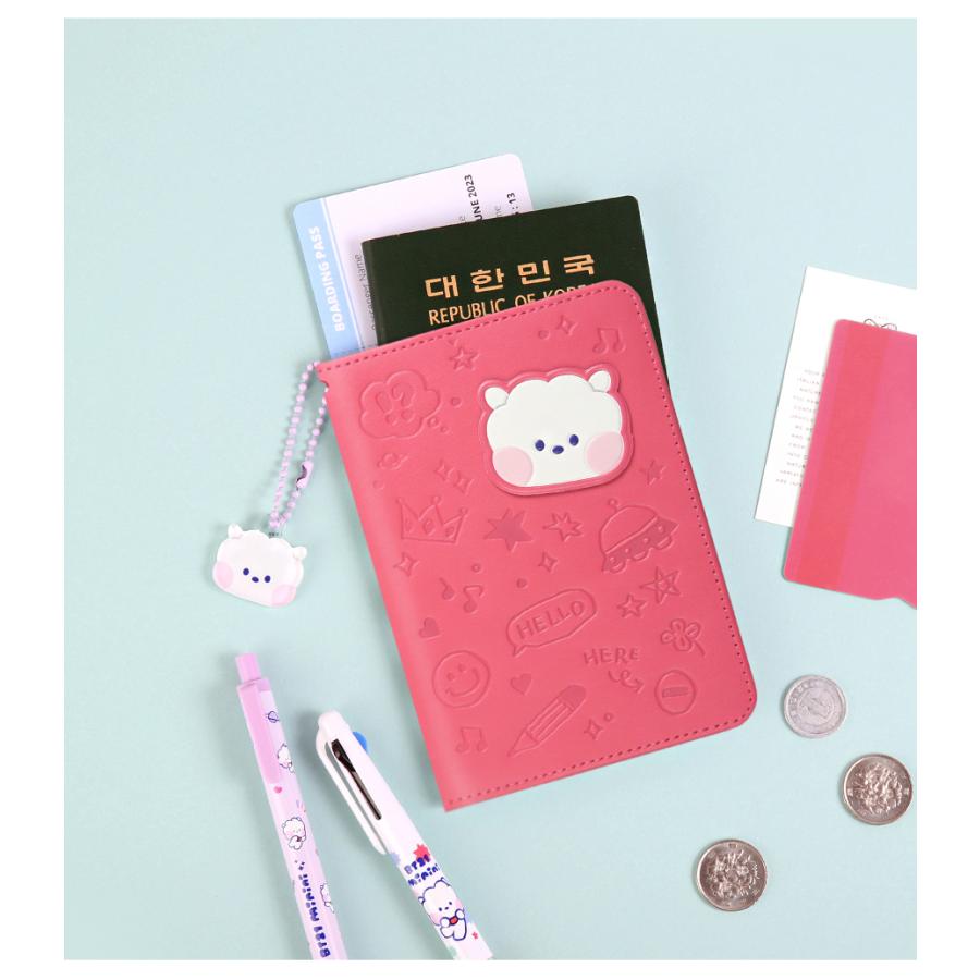 BT21 minini Leather Patch Passport Cover【BT21グッズ】パスポートケース 旅行 旅行グッズ トラベル