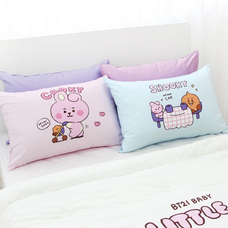 BT21 Little Buddy Pillow Cover【送料無料】枕カバー 100%純綿素材