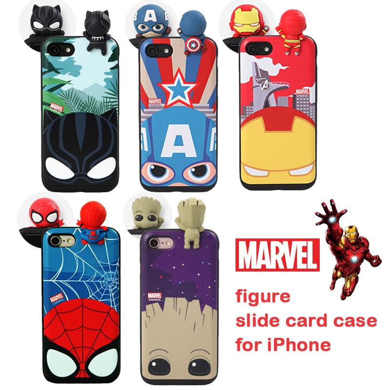 MARVEL Figure Slide Card【送料無料】iPhoneケース マーベル 正規品 フィギュアケース カード収納 アイアンマン キャプテンアメリカ ハルク マイティソー | 