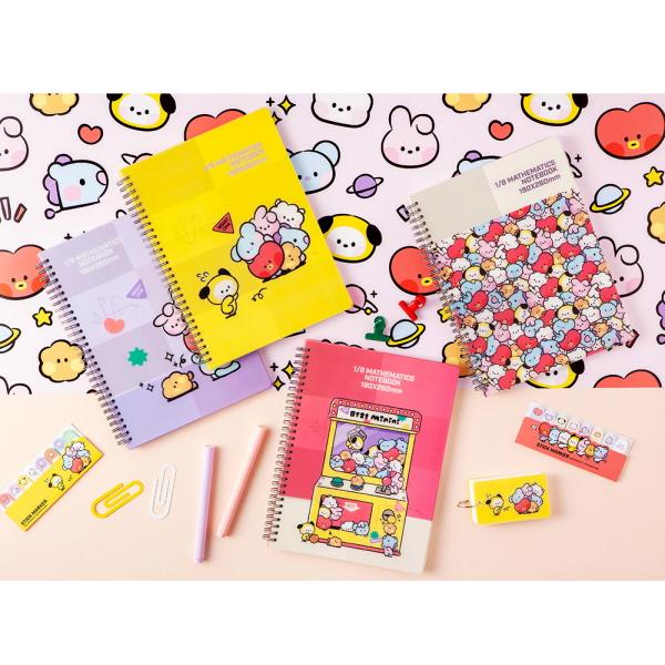 BT21 1/8 Mathematics Note minini【BT21公式グッズ】 数学ノート メモ 学校 塾 使いやすい 罫線 人気 BTS 防弾少年団 正規品 ８分割 効率 受験 大学 高校 |  | 03