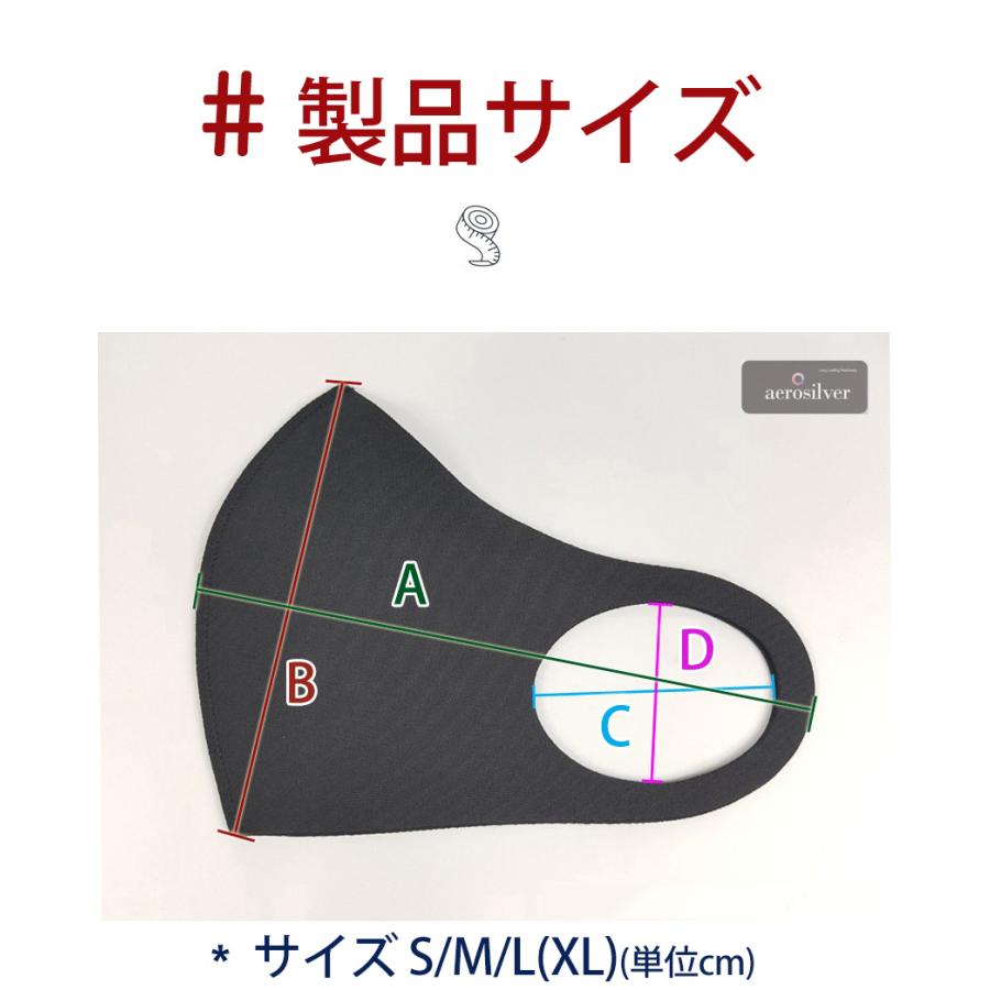 【3枚セット】Aerosilver Mesh 3Dマスク【全国送料無料】銀イオン 防臭・抗菌 繰り返し使える 大人用 安い 伸縮性 耳が痛くならない フィット ウィルス対策 SEK |  | 26