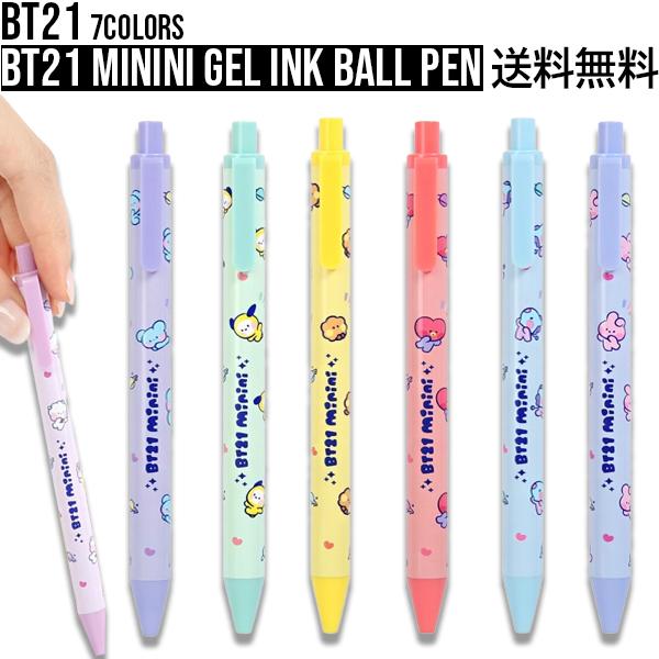 BT21 minini Gel Ink Ball Pen【BT21公式グッズ】公式ボールペン 太さ0.38mm 細め 綺麗にかける プレゼント 誕生日 記念日 友達 K-POP キャラクター | 
