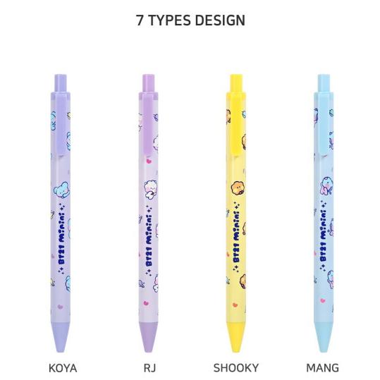 BT21 minini Gel Ink Ball Pen【BT21公式グッズ】公式ボールペン 太さ0.38mm 細め 綺麗にかける プレゼント 誕生日 記念日 友達 K-POP キャラクター |  | 04