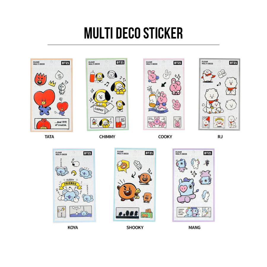 BT21 Multi Deco Sticker【全国送料無料】 公式グッズ K-POP かわいい