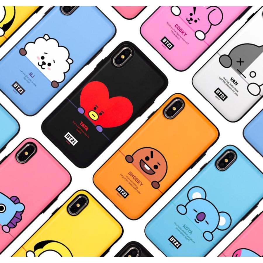 BT21 MULTI CARD SLIM BUMPER CASE 【当日発送＆送料無料】並行輸入正規品 iPhoneSE(第2世代) iPhone11 iPhone11Pro iPhone 8/7 iPhone12 | BT21 | 24