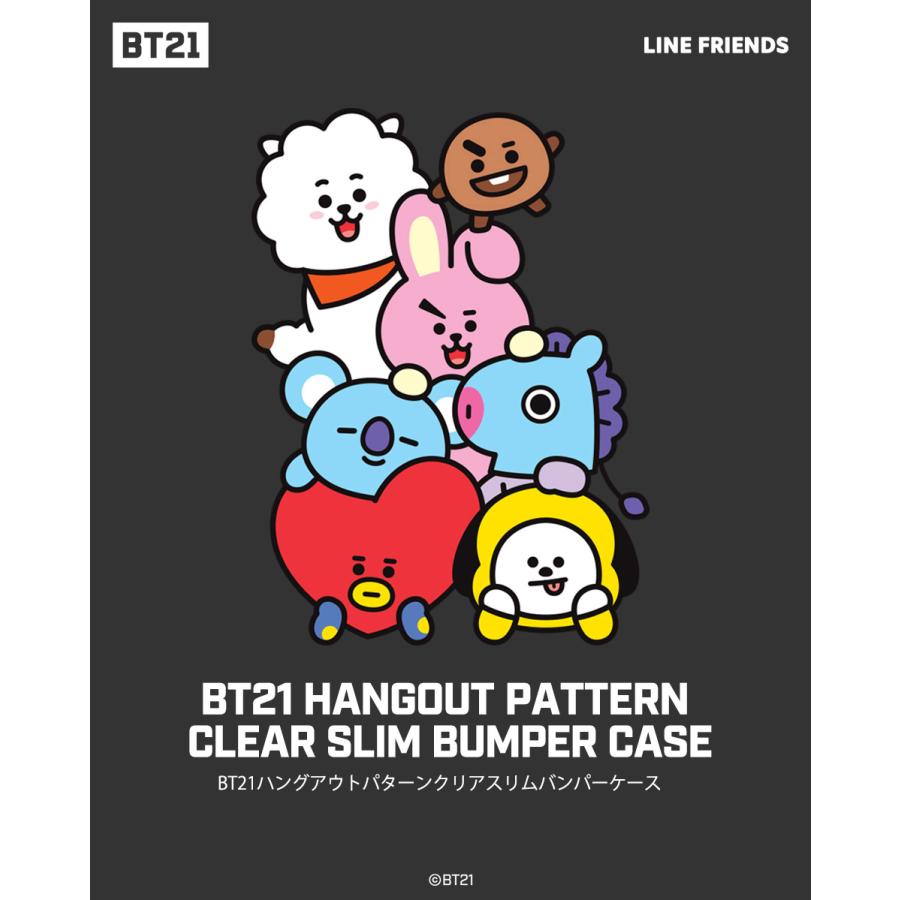BT21 HANGOUT PATTERN CLEAR SLIM BUMPER CASE 【即日発送＆送料無料】かわいい iPhone7 iPhone8 plus  Pro iPhone11 Pro Max | BT21 | 05