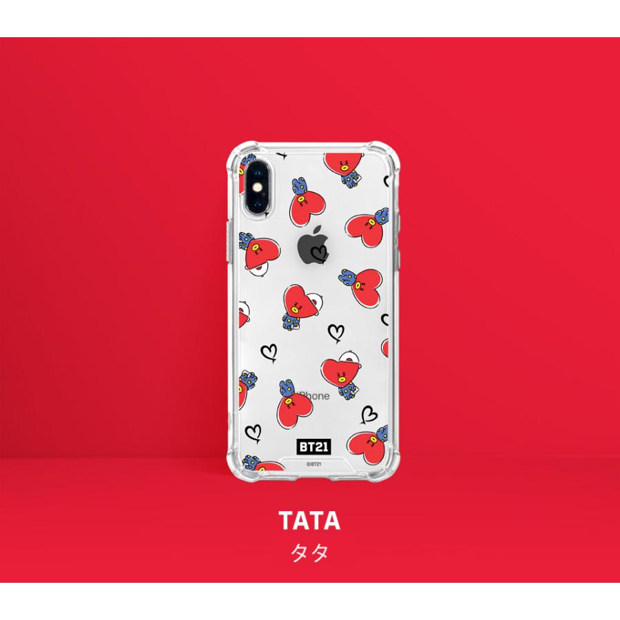 BT21 HANGOUT PATTERN CLEAR SLIM BUMPER CASE 【即日発送＆送料無料】かわいい iPhone7 iPhone8 plus  Pro iPhone11 Pro Max | BT21 | 16