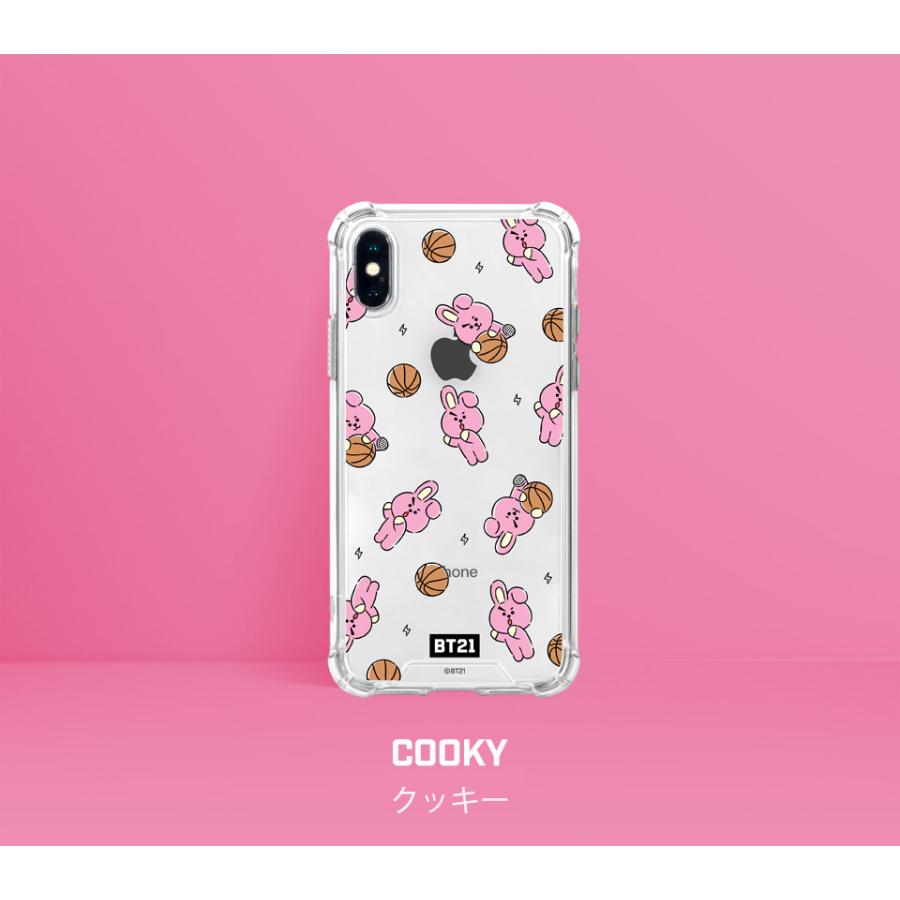 BT21 HANGOUT PATTERN CLEAR SLIM BUMPER CASE 【即日発送＆送料無料】かわいい iPhone7 iPhone8 plus  Pro iPhone11 Pro Max | BT21 | 17