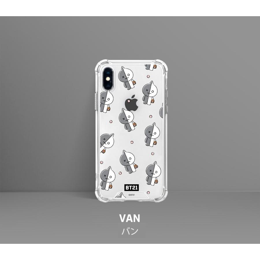 BT21 HANGOUT PATTERN CLEAR SLIM BUMPER CASE 【即日発送＆送料無料】かわいい iPhone7 iPhone8 plus  Pro iPhone11 Pro Max | BT21 | 18