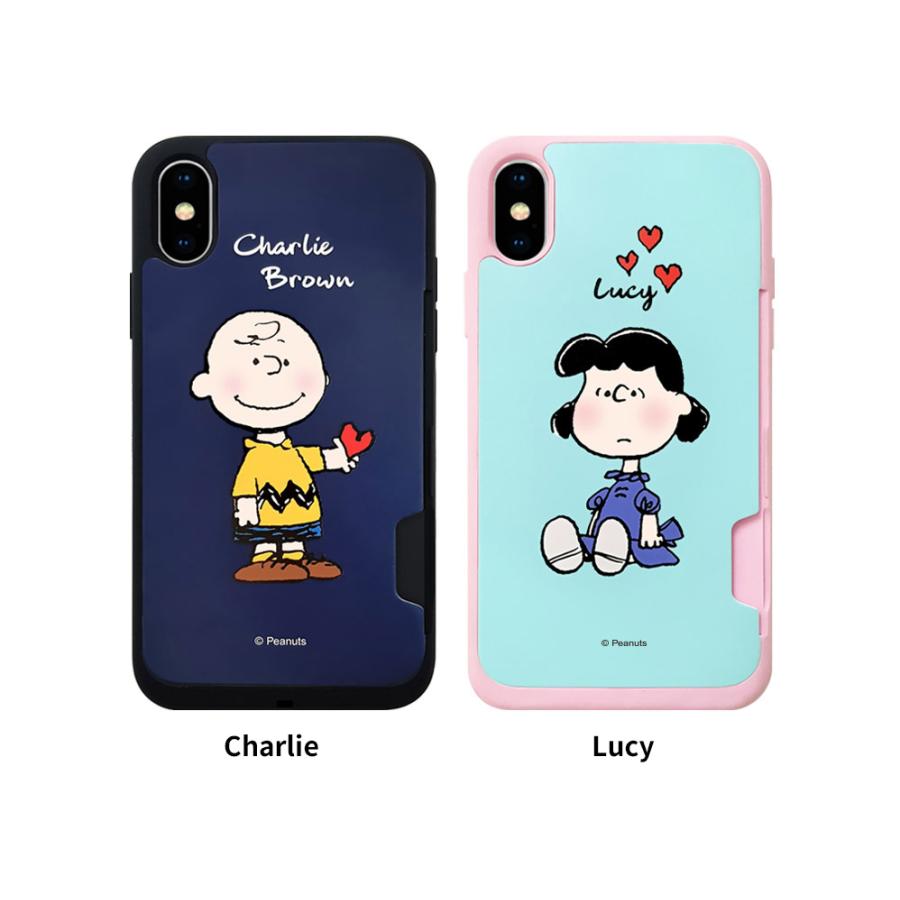 PEANUTS SNOOPY Pink Black Card Bumper Case【送料無料】iPhoneケース