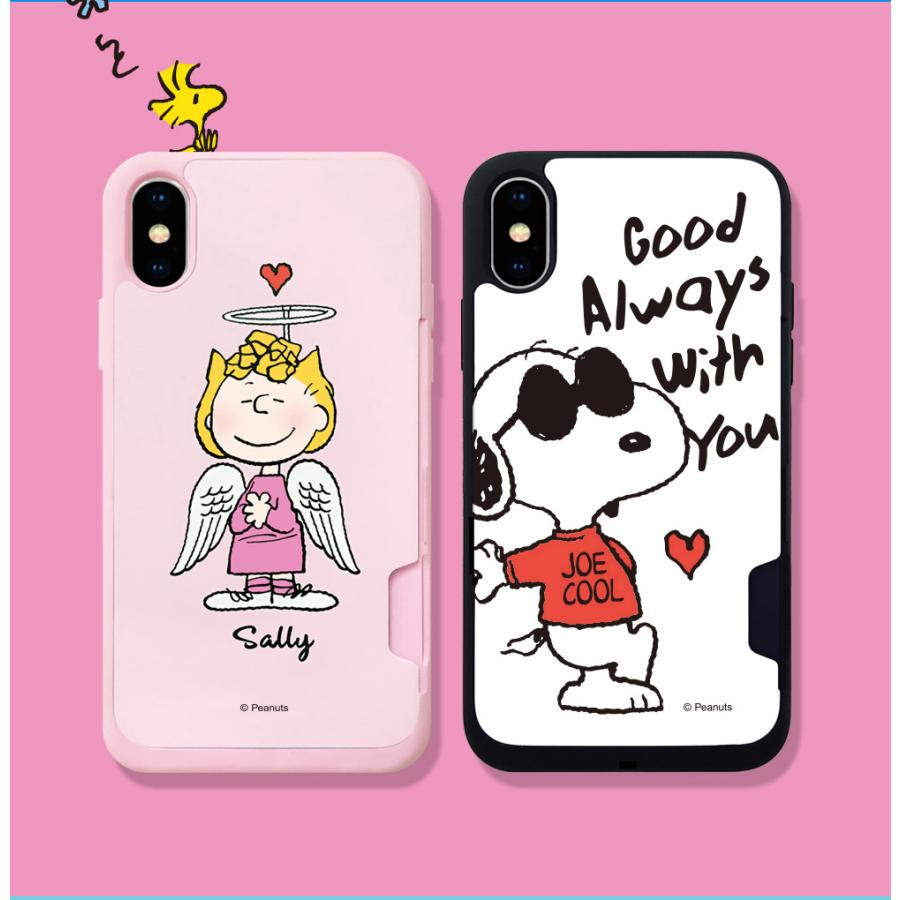 PEANUTS SNOOPY Pink Black Card Bumper Case【送料無料】iPhoneケース