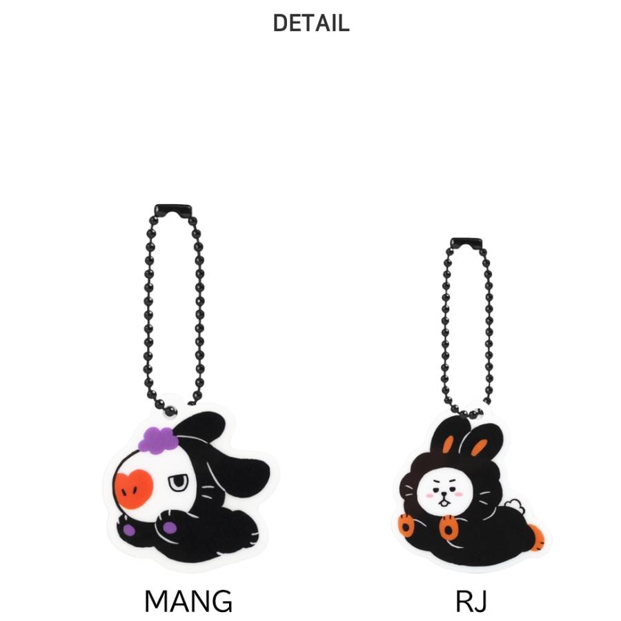 BT21 Acylic Simple Keyring Black Rabbit 【BTS公式グッズ】 ブラックラビット キーホルダー キーリング ストラップ TATA COOKY CHIMMY RJ | BT21 | 10