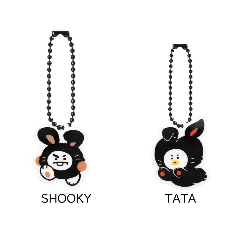 BT21 Acylic Simple Keyring Black Rabbit 【BTS公式グッズ】 ブラック