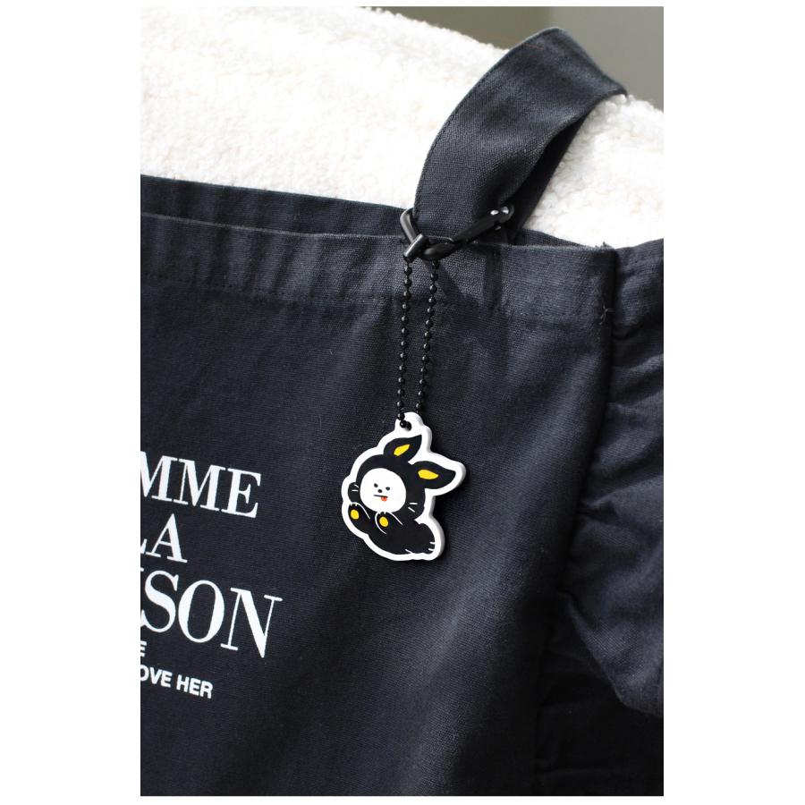 BT21 Acylic Simple Keyring Black Rabbit 【BTS公式グッズ】 ブラックラビット キーホルダー キーリング ストラップ TATA COOKY CHIMMY RJ | BT21 | 07