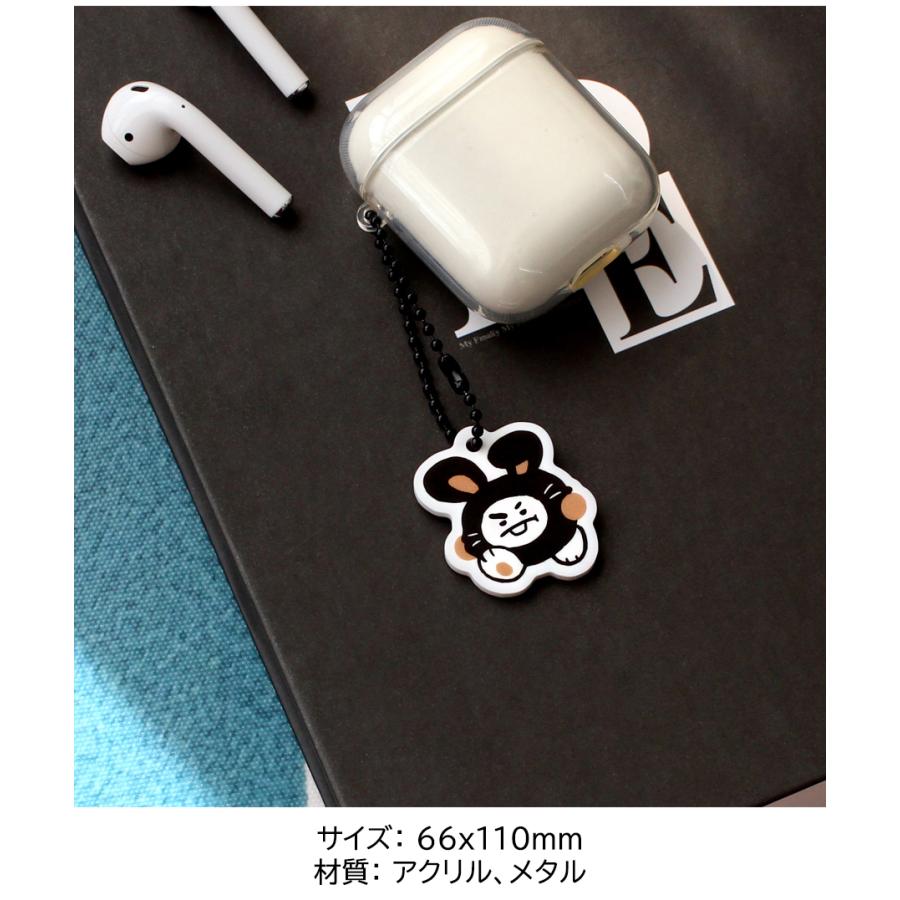 BT21 Acylic Simple Keyring Black Rabbit 【BTS公式グッズ】 ブラックラビット キーホルダー キーリング ストラップ TATA COOKY CHIMMY RJ | BT21 | 09