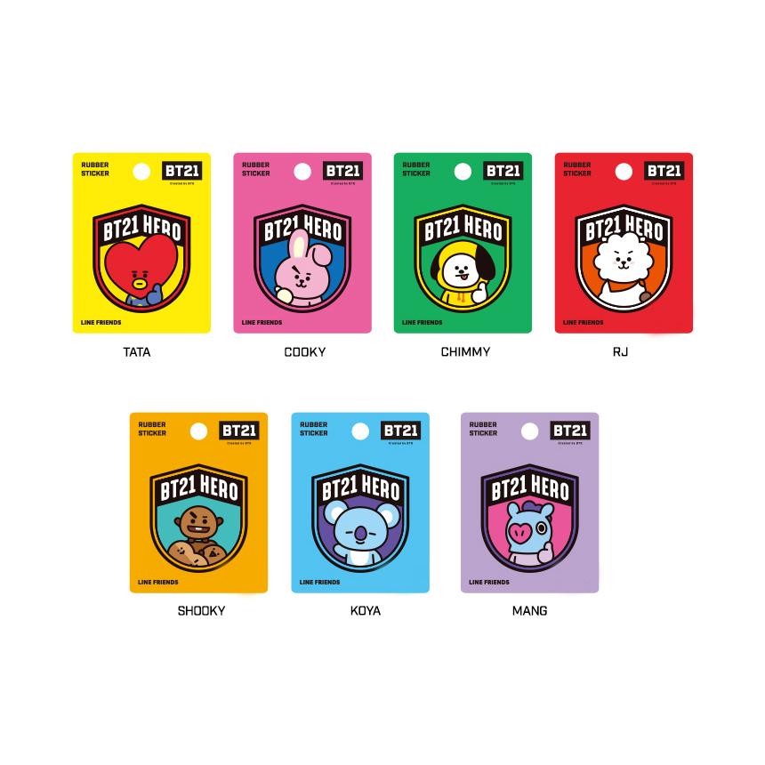 BTS 手帳　ステッカー　DNA boy in luv BT21 Rubber Sticker【BTS公式グッズ】ラバーステッカー べたつかない