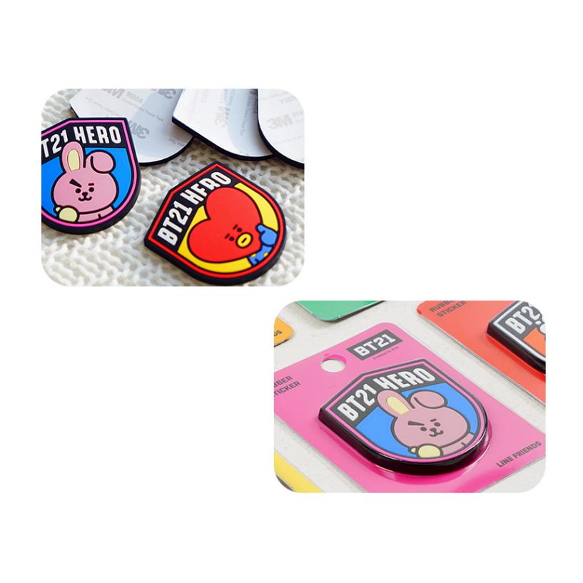 BT21 Rubber Sticker【BTS公式グッズ】ラバーステッカー べたつかない