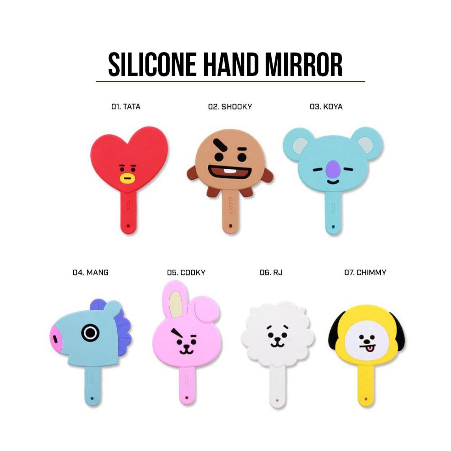 BT21 BT21 Silicone Hand Mirror【送料無料】BTS公式グッズ 鏡 小さめ