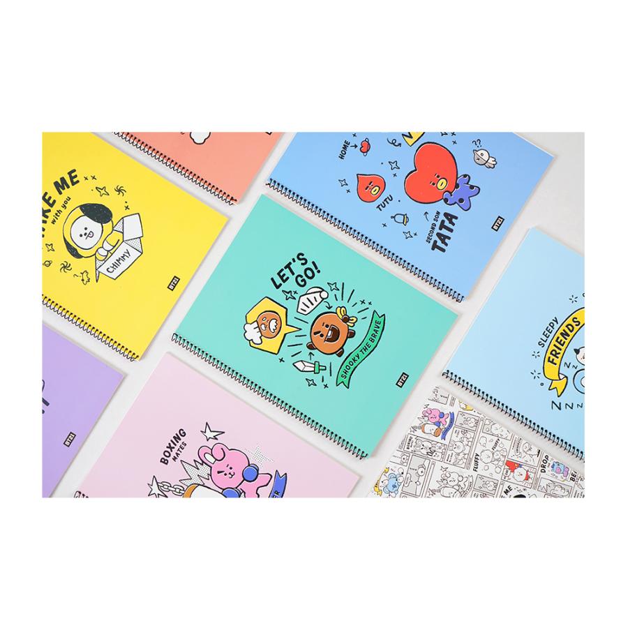BT21 Spring Line Note Ver.2【送料無料】公式グッズ ノート スプリング 罫線 リングノート 受験 かわいい 学生 学校 BTS 韓国 新学期 メモ 勉強 文房具 手帳 |  | 08