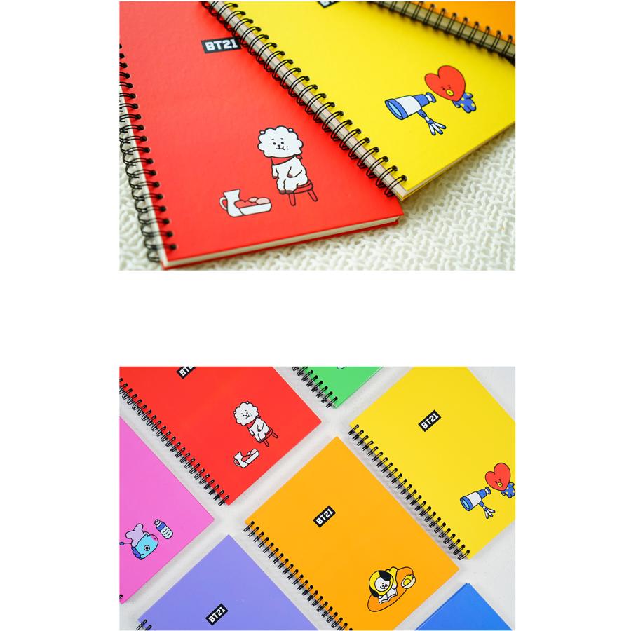BT21 Spring Note【送料無料】正規品 公式グッズ ノート スプリング 罫線 リングノート 使いやすい 受験 かわいい 学生 学校 BTS 防弾少年団 K-POP |  | 06