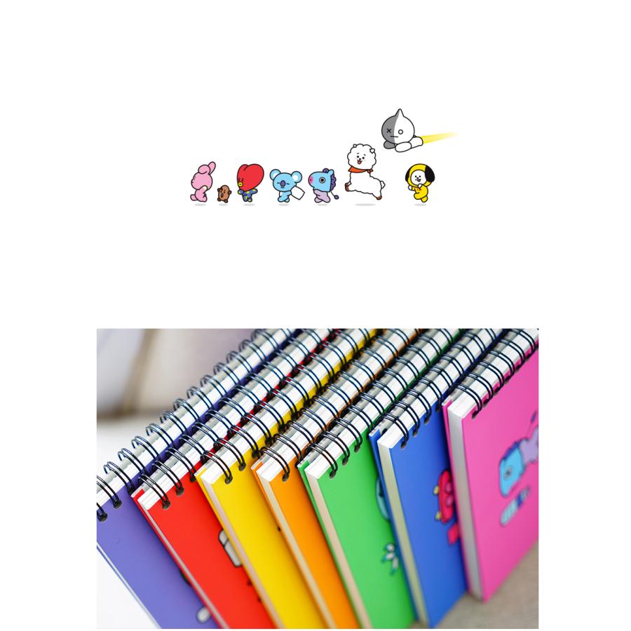 BT21 Spring Note【送料無料】正規品 公式グッズ ノート スプリング 罫線 リングノート 使いやすい 受験 かわいい 学生 学校 BTS 防弾少年団 K-POP |  | 07