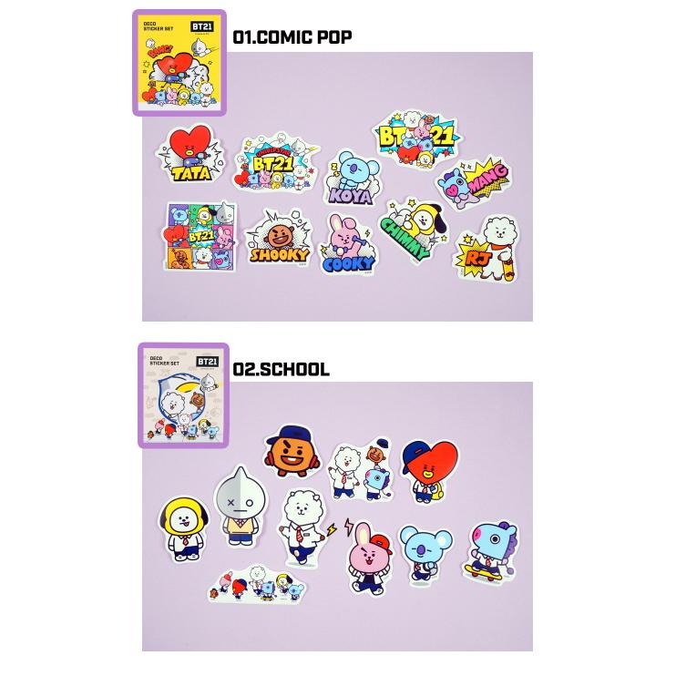 BT21 Deco Sticker Set【BTS公式グッズ】 ステッカー10枚セット