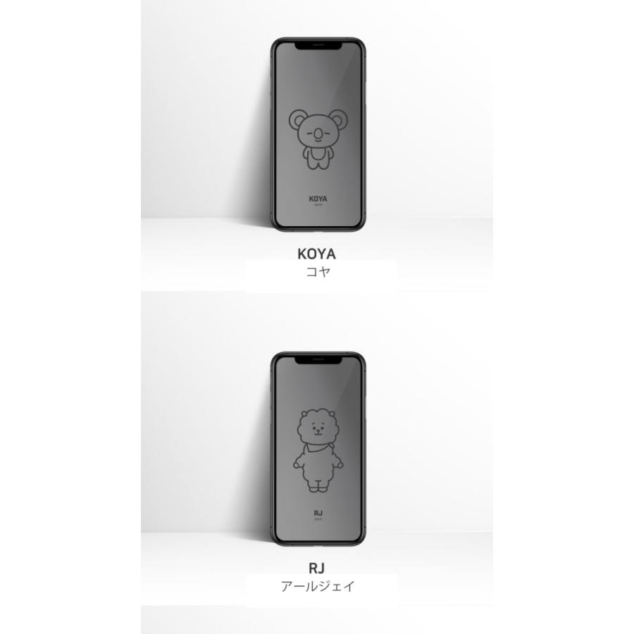 BT21 CHARACTERS TEMPERED GLASS【送料無料】 iPhone 強化ガラス 9H 保護フィルム K-POP 韓国 韓流グッズ 韓国公式 全面保護 ガラスフィルム｜aesoon｜18