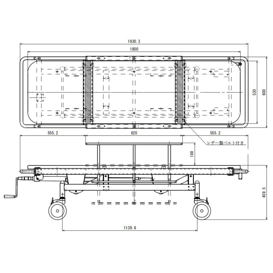 高田ベッド製作所 高田ベッド 車載ストレッチャー150 TB-1027 高田ベッド製作所 高田ベッド 車載ストレッチャー150 TB-1027