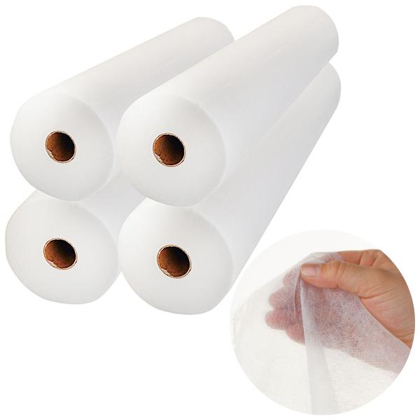 ベッドシーツ　薄・ホワイト Ｗ80cm×L100m　４本入