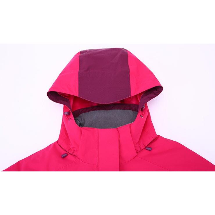 がまかつ　ダウン上下フード付き黒ピンク ダウン付 3way マウンテンパーカー レディース S-XXL 透湿 防水 防寒