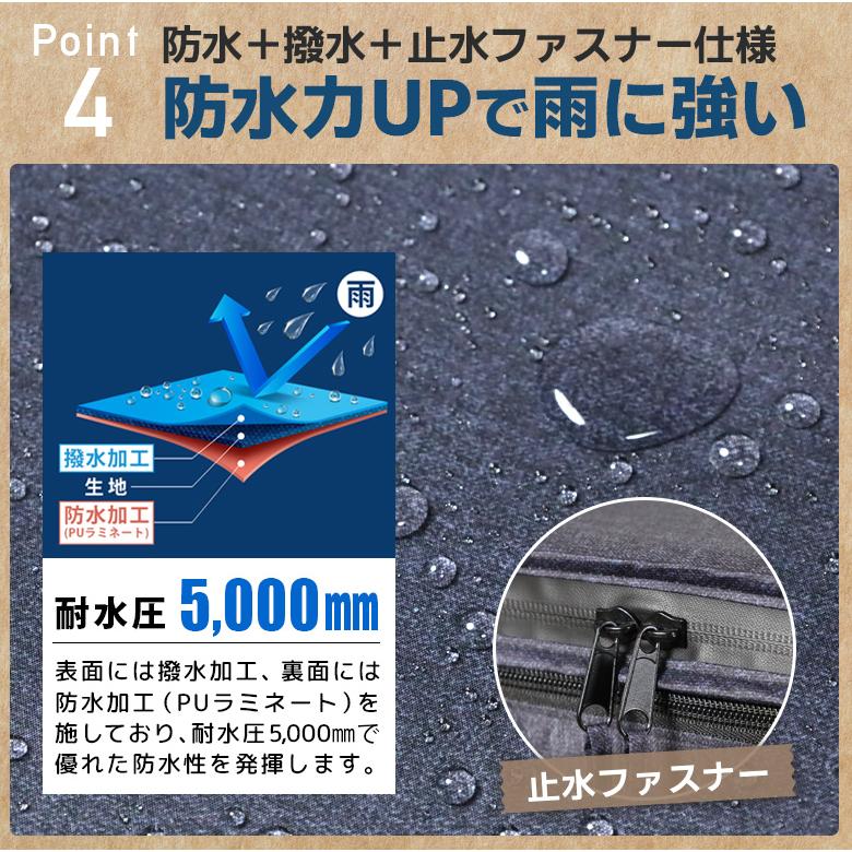 大型 前かご用 カバー 前カゴカバー 防水 2段 丈夫 おしゃれ ワイド 大きい 特大カゴ BIG 大きめ 雨 前かご カバー 通勤 通学 送迎  AX-715 アエトニクス｜aetonyx｜05