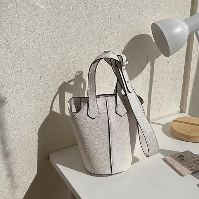 韓国仕入れ 高級本革 ショルダー ハンドバッグ バケツバッグ BAG 変形 バケツ バケット バッグ 2way ハンドバッグ ショルダー