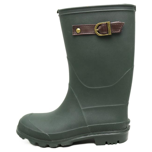 【訳あり商品】返品交換不可 アウトレット 新品 キッズ ジュニア レインブーツ 長靴 シンプル ブラック ブラウン カーキ グリーン 雪 雨 梅雨 冬 こども 靴 |  | 11
