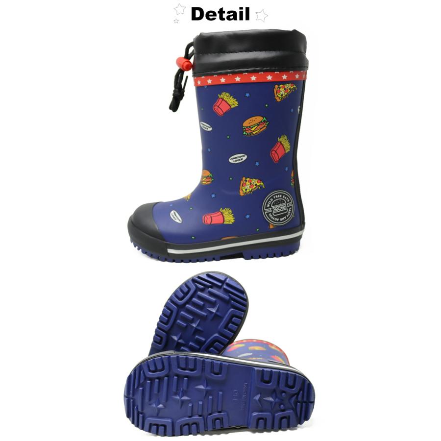レインブーツ 長靴 ハンバーガー ジャンクフード 男の子 ボーイズ キッズ 防寒 雪 冬用 ウレタン WILDTREE AK103 おしゃれ インスタ 映え |  | 03