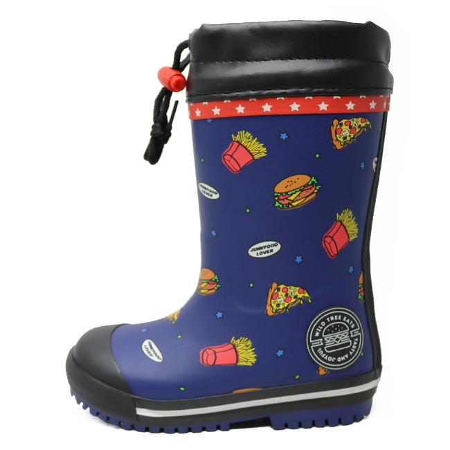 レインブーツ 長靴 ハンバーガー ジャンクフード 男の子 ボーイズ キッズ 防寒 雪 冬用 ウレタン WILDTREE AK103 おしゃれ インスタ 映え |  | 07