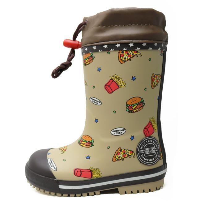 レインブーツ 長靴 ハンバーガー ジャンクフード 男の子 ボーイズ キッズ 防寒 雪 冬用 ウレタン WILDTREE AK103 おしゃれ インスタ 映え |  | 08