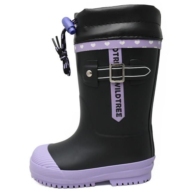 レインブーツ 長靴 キッズ 女の子 ガールズ 防寒 シンプル ハート
