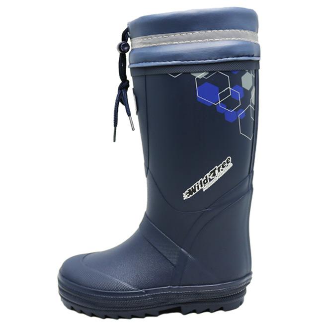 レインブーツ 長靴 キッズ ジュニア 子供 男の子 ボーイズ 防寒 フード