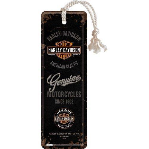 ハーレーダビッドソン Harley-Davidson Genuine Logo ブックマーク しおり/ブリキ製