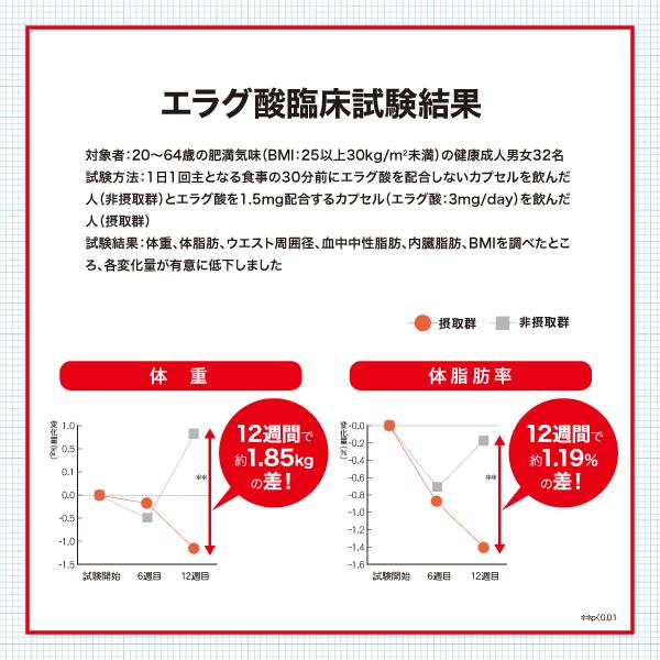 肥満気味の方の脂肪減少をサポートする エラグ酸 サプリ  30日分 　ダイエット　サプリ　【機能性表示食品】　サプリメント　｜afcshop｜06