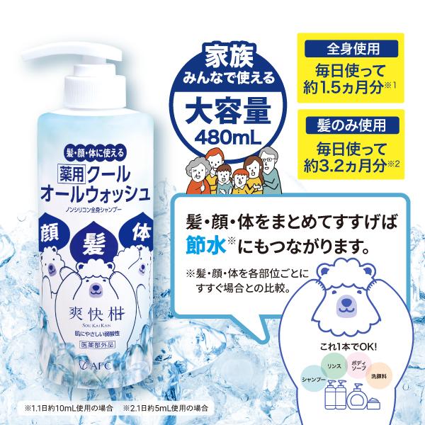 AFC（エーエフシー） 薬用 クール シャンプー クールオール ウォッシュ