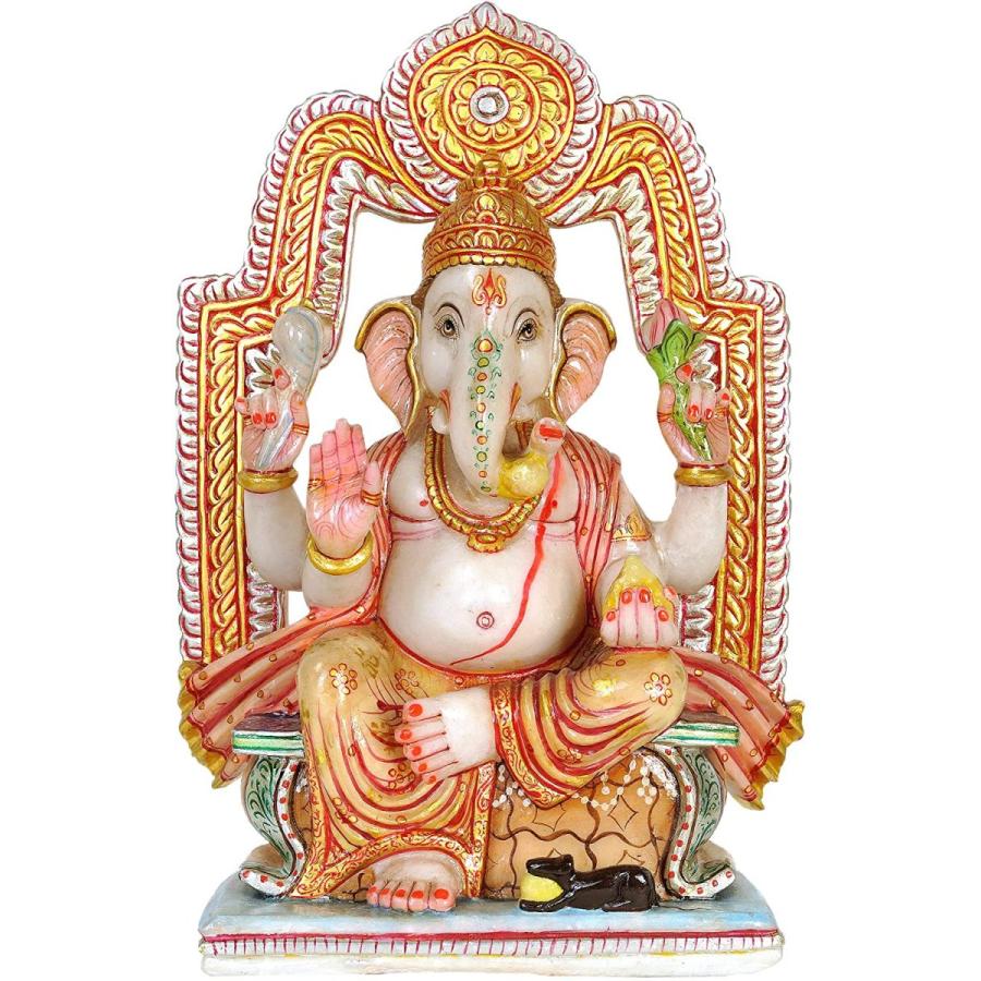 受賞店舗 エキゾチックインディアzag90 Lalitasanaガネーシャgranting Abhaya Antiquated Statue 送料込 Www Aqtsolutions Com