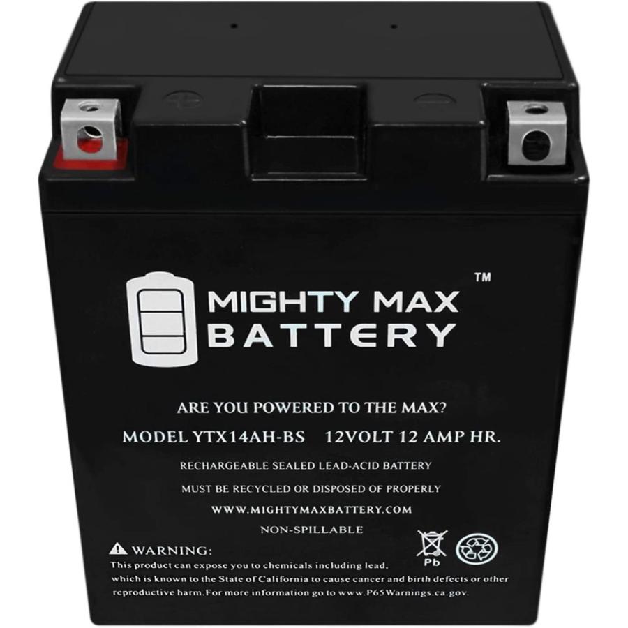 Mighty Max バッテリー YTX14AH 12V 12AH バッテリー Polaris 335 Sportsman '98-'01ブランド製品用｜afljd62199｜06