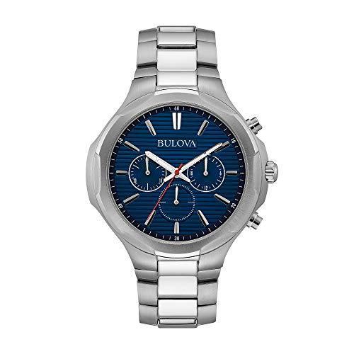Bulova Dial Men S 偏光グラス 釣り用 Classic 42mm Analog Steel Bracelet Case Analog Blue