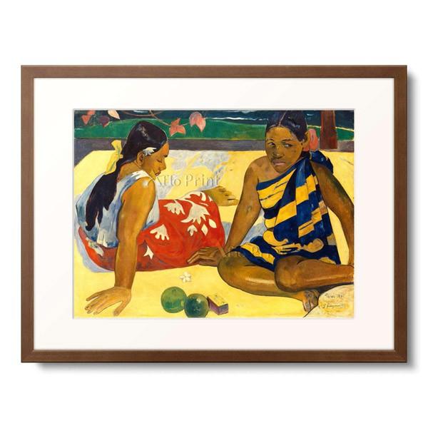ポール・ゴーギャン Eugene Henri Paul Gauguin 「Two woman of Tahiti. Parau Api (What's New?)」