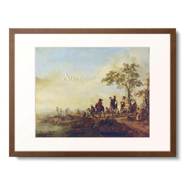 フィリップス・ワウウェルマン Philips Wouwerman 「Falconers Return Home from the Hunt. About 1658-60」