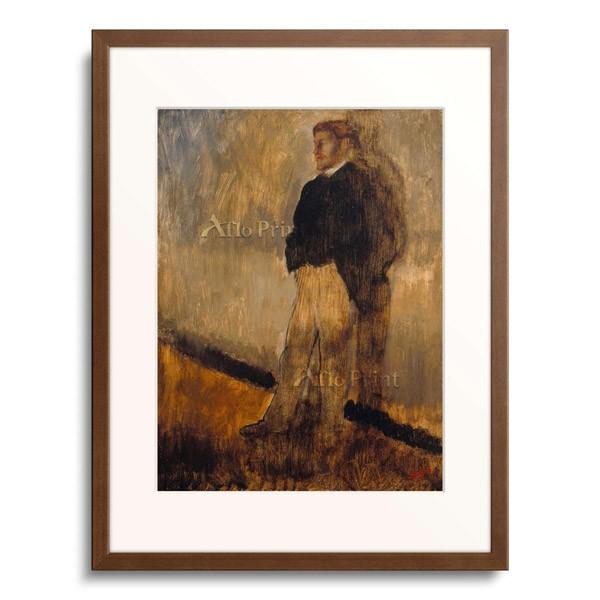 エドガー・ドガ Edgar Degas 「Portrait of a man standing with his hands in his pockets. 1868/1869」