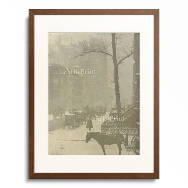 アルフレッド・スティーグリッツ Alfred Stieglitz 「Street scene (from: Camera Work, 1903-11)」｜afloprint